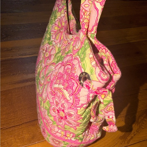 Vera Bradley Floral Pink and Green Tote Bag - Picture 3 of 8